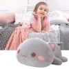 Toys chat peluche toys sleep oreiller mignon animal en peluche peluched mat de sol enfants beaux filles cadeau d'anniversaire 50 cm coussin d'oreiller doux