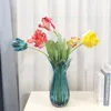 Kwiaty dekoracyjne 5pcs Wysokiej klasy jedwabny tulipan sztuczny dom do dekoracji salonu Ozdoby Fałszywe tulipan