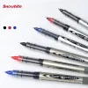 Pens 12pcs Snowhite Düz Sıvı Tip Top Pen PVR155/166 Rollerball Kalem Ofisi Jel Kalem Siyah Kırmızı Mavi Kırtasiye Malzemeleri