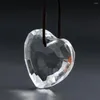 Dekorativa figurer 2st 33mm Clear Heart Glass Art Crystal Prism Facetterat estetiskt rum Dekor Suncatcher för Windows DIY Chandelier