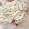 uppsättningar organisk muslin filt nyfödd baby tillbehör bomull swaddle wrap sängkläder mjuk ta emot filt spädbarn barnvagn barnvagn filt