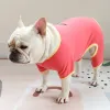 ロンパーズフレンチブルドッグの服フリース脂肪犬用4脚の服を暖かいパジャマ4脚の小犬用犬と中程度の犬