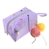 Drawstring Wire Mesh Bag Knitted Basket With Large Compartment For Knitting Needles Yarns Crochet Hooks Perfect Organizer