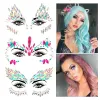 Tattoos 3D Shiny Crystal Face Sticker Tattoo Bar Musikfestival Strass Tattoo Aufkleber Carnival Party Face Decoration Face Face Juwelen