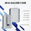 Hubs Minisopuru USB Hub 7 in 1 USB C 3.2 SD/TF -Multiport -Adapter -Unterstützung M.2 NVMe SSD Dockingstation für I 24 Zoll USB C I Hub