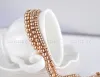 Brins Lokaer Classic Rose Gold Color 4/5 / 6 mm perles rondes Bracelets Bracelets Bracelet de chaîne de liaison en acier inoxydable pour les femmes B18023