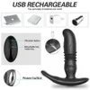 Vibrating Butt Plug Prostate Massager 6 Telescope 10 Powerful Stimulation Patterns Remote Control Waterproof Anal Butt Plug Sex