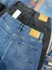 Kvinnors jeans street mode svartblå lång hög midja icke-elastisk bred ben flare denim byxor