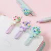 PENS 36 PCS/lotto Kawaii Flower Press Gel Penna carina 0,5 mm INK NERA Signatura Penne Ufficio Scuola Scrittura Forniture di cartoleria Regali di cartoleria