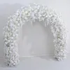 Flores decorativas Luxo Faux White Rose Hydrangea Arch Festas de casamento Decoração Arranjo de flores com acessórios de eventos de quadro