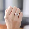 バンドコルムンスターセラミックリングは白黒で、カップルのためのカラーペインティングポリッシュされたベベル付きエッジメッキの結婚指輪を磨きます