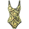 Swimwear féminin 2024 Femmes imprimées Femme un morceau de maillot de bain baignade Baigniers baignade Swimming Swim Suite de plagewear