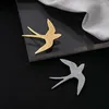 Brooches Swallow For Women Animal Metal Brooch Gold Silver Color Suit Lapel Pins Party Corsage Jewelry Clothing Accessories