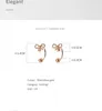 Stud Earrings Korean Fashion Stainless Steel Cz Ear Studs Cartilage Earring For Women Small Zircon Bow Piercing Jewelry Gifts