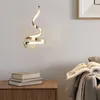 Lampa ścienna nowoczesna linijka LED aluminiowa spiralna światło do salonu sypialnia nocna studia schodowe balkon tła wystrój domu