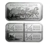 Andra konst och hantverk 1 oz silverbarserie Bullion Bar Samla Stagecoach Silverolored Divisible Apmex Johnson Matthey Sunshine 7440091