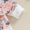 Roupas conjuntos de roupas infantis para criança roupas de Natal de menina longa camisas de manga longa calças de moletom de santa 2pcs outono inverno