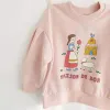 Sweatshirts 02y Nouveau-né les filles mignons Lamb Sweatshirts Kids Sweet Allmatch Puff Sleeve Tops