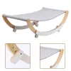 Mats Wooden Cat Bed Comfortable Swing Cats Hammock Detachable Durable Strong Wood Frame Puppy Kitten Indoor Sleeping Mat Pet Supplies