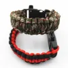 Strands Camping Hiking Survival Parachute Cord Bracelet For Men Rope With Whistle Buckle Emergency Kit Wristbands Men Jewelry 2022