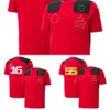 Nya nya mäns och kvinnors 2023 F1 Team T-shirt Polo Four Seasons Formel One Red Racing Suit Officiell anpassning