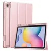 Tablet PC Kılıfları çantalar Galaxy Tab S6 Lite 10.4 2024 P620 P625 P610 P615 KALEM TUTU İLE KAPAK TRI-MALLE STAND STAND SAĞLIK