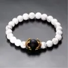 Strähnen Charme Armband für Männer Mode Luxus antike Krone hochwertige Tiger Augenstein -Perlen Armbänder Juwely Männlich Pulseira Bilklik