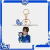 Andra heminredning Keychains Kpop TWS Keyring Sparkling Blue Acrylic Figure Keychain Pendant Bag Accessories Dohoon Shinyu Kyungmin Ha DHXM5