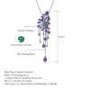Necklaces GEM'S BALLET New 8.88Ct Natural Amethyst Purple Gemstone Pendants 925 Sterling Sliver Gothic Necklace For Women Party Jewelry