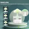Humidifiers Mushroom Cloud Humidifier Household Heavy Mist Bedroom Rain Droplet Wood Chip Essential Oil Aromatherapy Machine Y240422