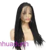 Wholesale Fashion Wigs hair for women Black new three strand braid front lace chemical fiber wig head cover small dirty lw0357