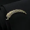 Clips Gold Silver Color Feather Gun Pen Beard Shape Metal Tie Clip For Men Tie Bar Necktie Clips Pin Wedding Tie Men Jewelry Gift