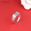 Ringe Luxus Mann Ring Schmuck Männliche Geschenk Zirkon Eheringe Pure100% 925 Sterling Silber Ring für Partydekoration