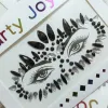 Tatueringar Crystal Face Sticker Halloween Shiny Rhinestones Tattoo Sticker Eyebrow Sticker 3D Diamond Face Jewelry Tattoo Festival Decor