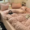 Bedding Sets Set Checkered Bubble Wash Cotton Quilt Four Pieces Ins Korean High Quality Sheet Dormitory 3 Pcs