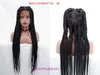 36 inch braided lace braid wig plaid set patterned