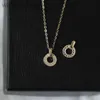 Fashion Luxury Blgarry Designer Necker Lock Heart Ciondolo Pure 9K Set con zircone Mini e gioielli di fascino del collo con logo e scatola regalo