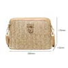 Shoulder Bags Ladies Straw PU Leather Crossbody Bag Woven Women Shell Fashionable For Beach Holiday Travelling Accessories