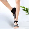 Men's Socks Womens coordinated yoga socks toe less bar Pilates fitness gym exercise dance yq240423