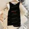 Jacquard Crop Top Sleeveless Knitted Tanks Top Yoga Vests Designer Clothing Lady Knits Tees