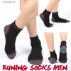 Men's Socks Mens cotton sports socks short sports running outdoor summer wash casual black red blue brand design mens 3 pairs set yq240423