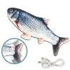 Toys Simulated Fish Toy Electric USB Laddning Katt Pet Toys Dancing Wiggle Fish Funny Cat Chewing Playing Interactive Toys