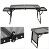 Camp Furniture Elevated folding table outdoor camping barbecue table portable storage rack outdoor travel storage table Y240423