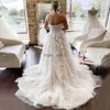 Suknia ślubna bez ramiączek bez rękawów sukienki ślubne Bridal Stoin Train Satin Robe de Mariage Garden plus rozmiar panny młodej vestidos de noiva niestandardowe wykonane