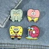 Snail Octopus Brother brooch Cute Anime Movies Games Hard Enamel Pins Collect Metal Cartoon Brooch Backpack Hat Bag Collar Lapel Badges