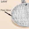 Charm LAYA 2024 Hot EuropeAn-American Style Round White Gold Contrast Size Earrings Simple Drop 925 Silver Needle Copper Woman Y240423