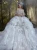 2024 Luxe baljurken trouwjurken Princess jurk corset sweetheart organza ruches kathedraal trein bruids kralen borduurwerk prinses strand boho bruid jurk