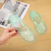 Slippers Maogu Summer Jelly Shoes Girls Transparent Slides Solid Fashion