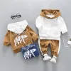 Sets LZH Neugeborene Jungen Kleidung 2022 Frühlingsmädchen Kleidung Sets Hoodie+Pant 2pcs Kostüm -Outfit Säuglingskleidung für Babyanzug