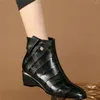 Bottes Hiver Pumps Chaussures Femmes Véries coins en cuir High Heel Ankle Femelle Top Square Toe Fashion Sneakers décontractés